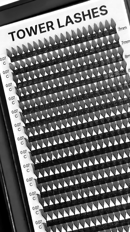 Pre-Made Tower Lash Fans – 0.07 C Curl